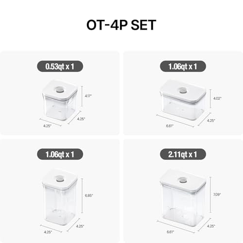 Premium Airtight Food Storage Containers 4 (OT-4P/SET)