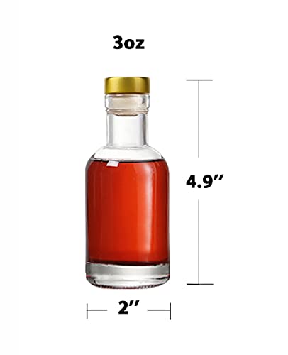 Clear Glass Bottles 3 oz (Clear-3oz-24pack)
