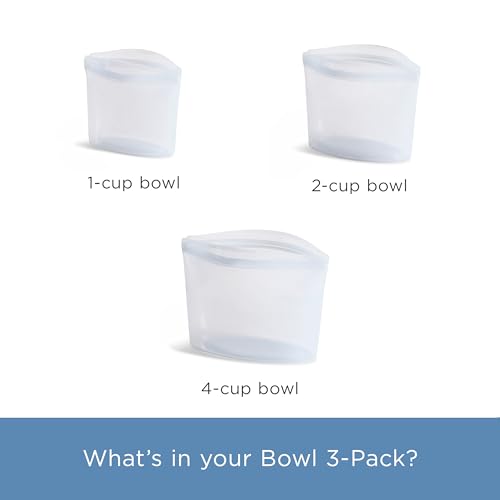 Premium Reusable Silicone Food Storage Bags (Clear / 3-Pack)