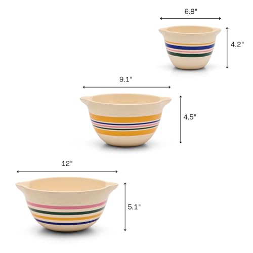 3 Piece Ceramic Mixing Bowl Set