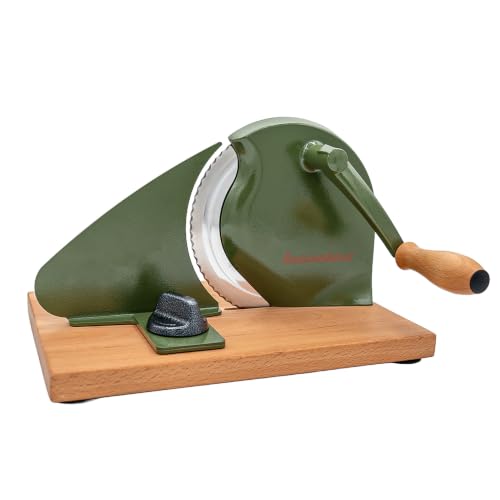 Original Classic Adjustable Bread Slicer for Uniform Slices (11.75" x 8" x 4.7" / Cyprus Green)
