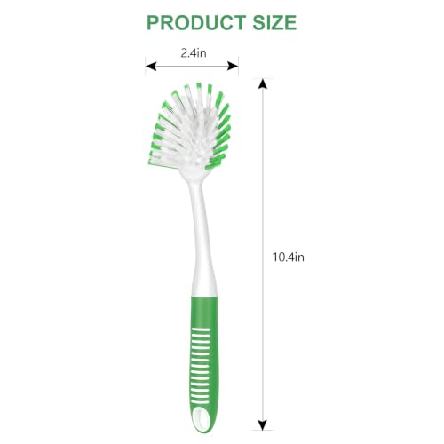 Dish Brush with Handle (Green / 2 pack)