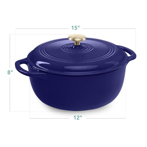 6 Quart Enamel Cast (Sapphire Blue / 6qt Round)