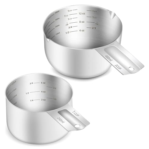 18/8(304) Stainless Steel Measuring Cup Set(1CUP & 2CUP)