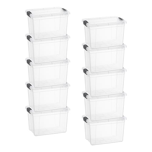 8.7 Quart Clear Plastic Storage Boxes with Lids (8.7 Quart)