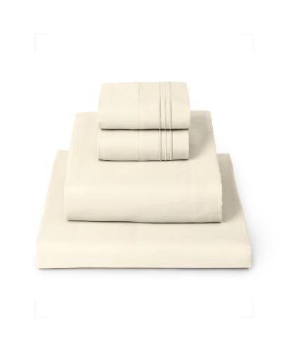 4 Piece Microfiber Sheet Set (1128 Golden Ivory / King)