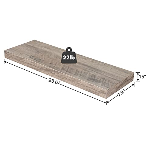 Floating Shelves for Wall (Greige / 23.6 Inches)