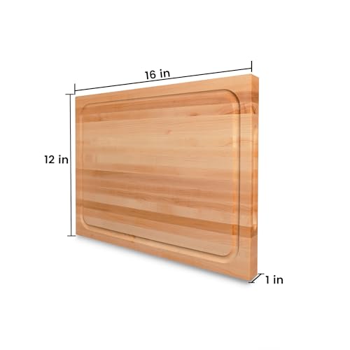 Hard Maple Wood Cutting Board for Kitchen (Hard Maple(1" Thick))