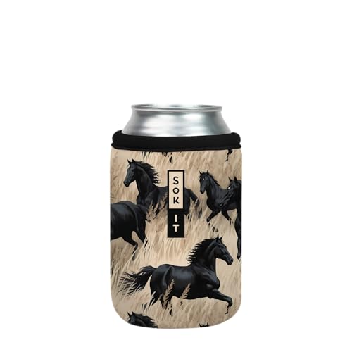 CanSok Sleeve for Beer & Soda Insulated Neoprene Cover (Free Rein / 12oz Can Sleeve)