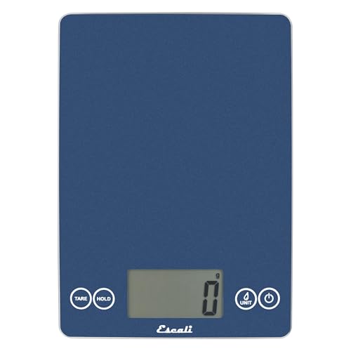 Arti Glass Food Scale Digital Countertop Kitchen (Blue Mirage / 9" x 6.5" x .75")