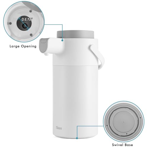 Airpot Coffee Dispenser with Pump (135 Ounces / White)