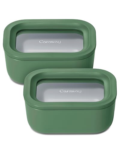 2 Piece Glass Food Storage Container Set (Sage / 2.6 Cup Food Storage (2x))