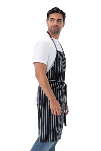 Unisex Chef Apron (Chalk Stripe, 2 Pack)