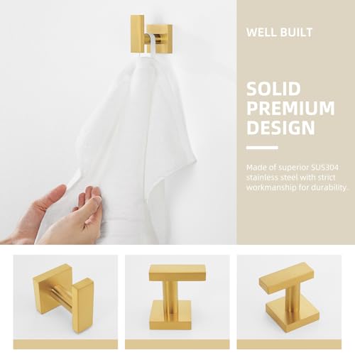 Brushed Dark Gold Towel Hook for Bathroom (Brushed Dark Gold)