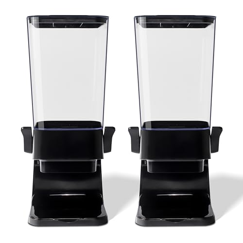 Cereal Dispenser Countertop (5L, Black, 2Pc / 5L)