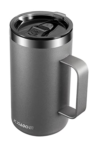 20 oz Insulated Coffee Mug (A1.Silver grey / 20 ounces (1 pack))