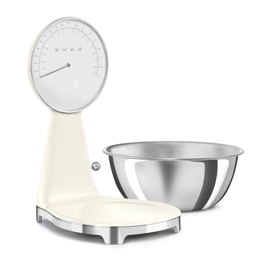 Retro Style Analog & Digital Kitchen Scale (Cream)