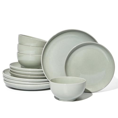 Stoneware Dinnerware Sets for 4 (Slate Green / Set (12pcs))