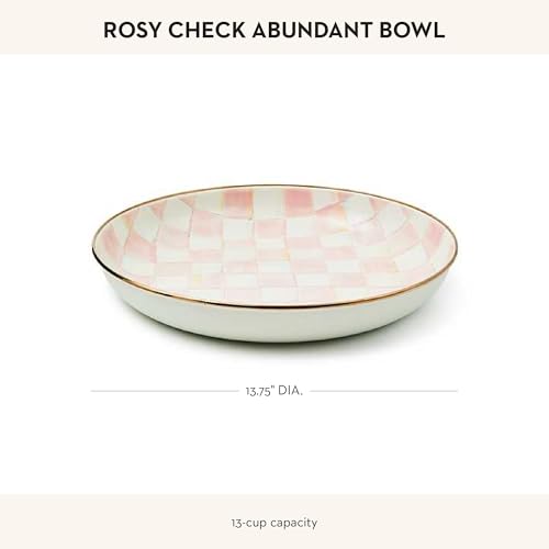 Enamel Abundant Bowl (Rosy Check)