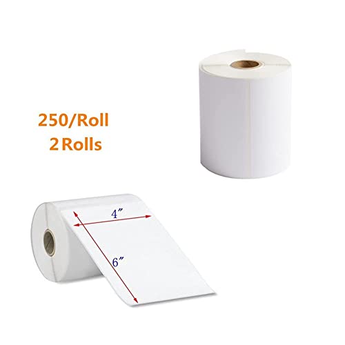 2 Rolls 4x6 Direct Thermal Shipping Labels