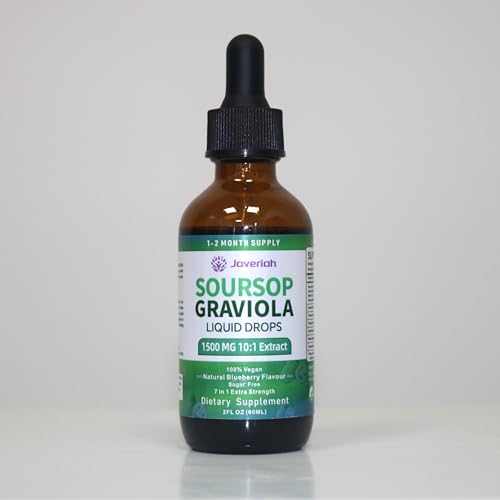 2 Pack Soursop Graviola Leaf Extract Liquid Drops Supplement with Irish Sea Moss & Turmeric for Cellular Support (2 Pack)