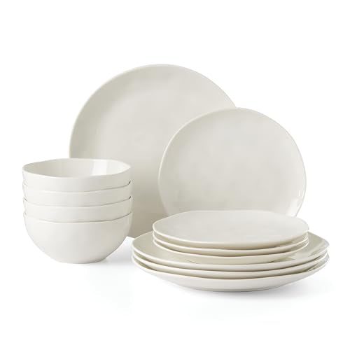 White Bay Colors 12Pc Set (12-Piece Dinnerware Set / White)