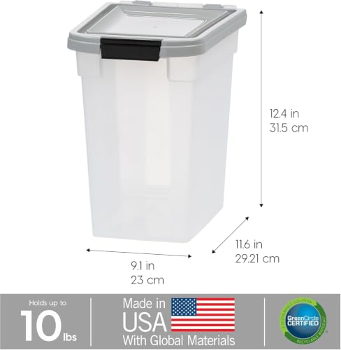 Dog Food Storage Container (10 lbs / Gray)