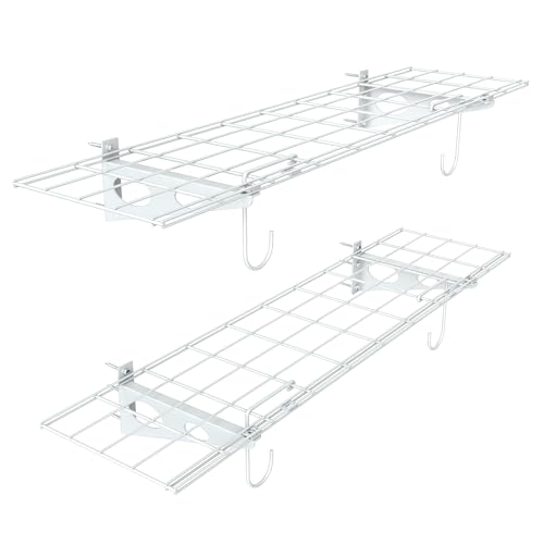 2 Pack Garage Wall Shelves (White / 12*48inch)