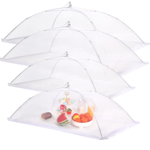 Extra Large Mesh Food Cover 4 Pcs Pop up Net (40"x24" 32"x24")