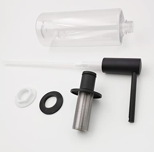 Matte Black Built in Dish Soap Dispenser for Kitchen Sink