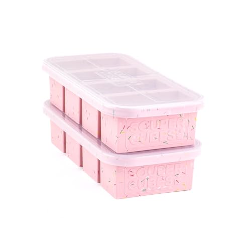 1 Cup Silicone Freezer Trays with Lids (Cotton Candy / 2-Pack)