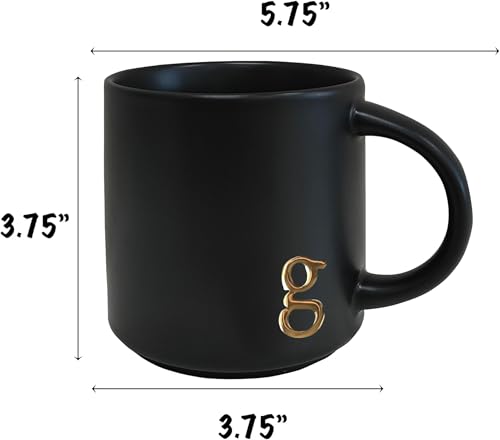 Black Ceramic Coffee Mug (Black-G)