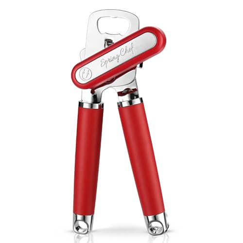Stainless Steel Manual Can Opener with Soft Grip Handles