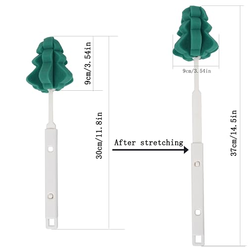 Bottle Soft Brushs Sponge Bottle Brushes 2 Pcs with 2 Pcs Traceless Hook (2 Count)