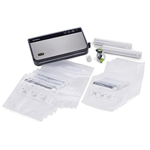 FM2435 Manual Food Vacuum Sealer System (Black/Silver / Vacuum Sealer)
