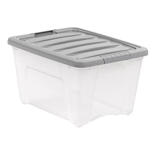 Plastic Storage Containers with Secure Latching Lids (32 Qt. - 6 Pack)