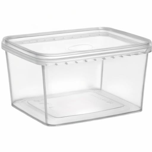 32 oz 20 Pack Square Clear Deli Containers with Lids Disposable BPA Free Square Plastic Food Storage Containers with Lids Airtight for Meal Prep Take Out Kitchen (32 oz)