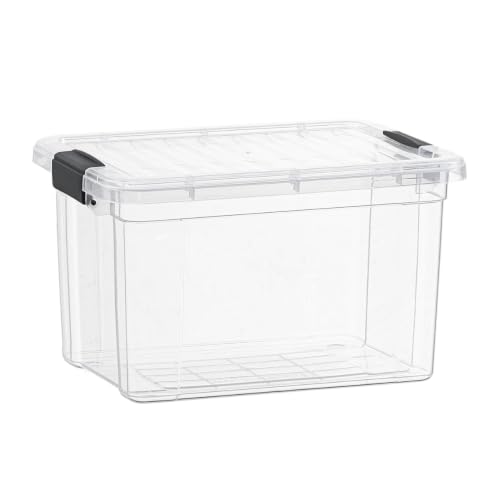 Small Clear Storage Boxes with Lids (4.75 Quart)