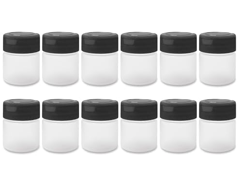 1 oz Plastic Spice Jars with Black Flip & Sift Caps