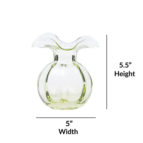 Hibiscus Glass Green Bud Vase (Bud / Green)