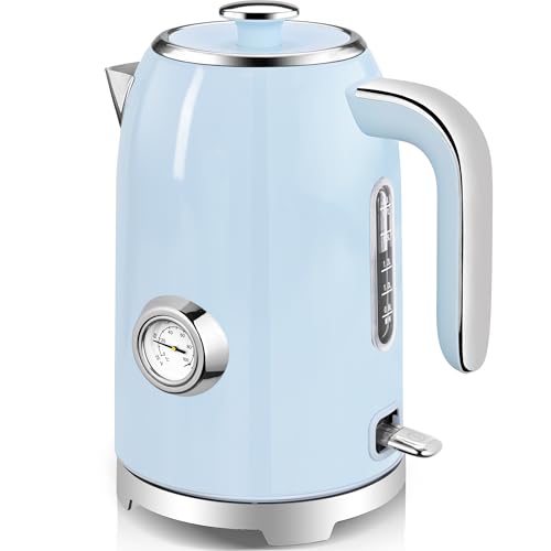57oz Electric Kettle with Thermometer (Blue)