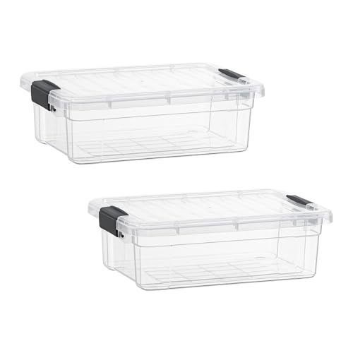 2.3 Quart Clear Plastic Storage Containers with Lids (2.3 Quart)