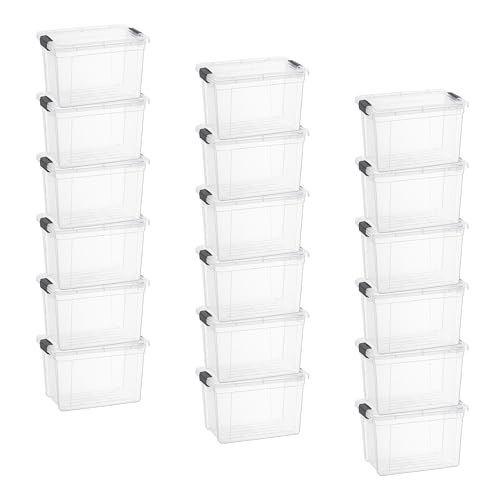 2.5 Quart Clear Plastic Storage Boxes with Lids (2.4 Quart)