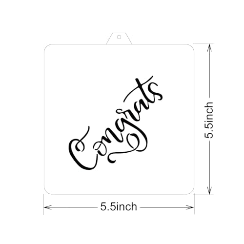 Cookie Cutter and Stencil Bundle Royal Icing Cookies Stencils Paint Your Own Biscuit Bakery Starter Kits Royal Icing Fondant Cutters Birthday Wedding Holiday Cookies Painting Coloring Pages Comb (Congrats)