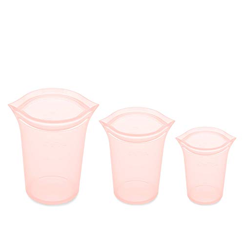 Reusable Food Storage Bags (Peach / 3 Cup Set)