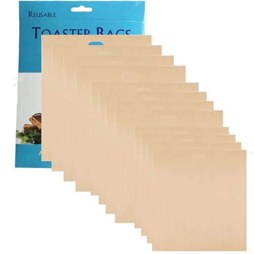 12 Pack Toaster Bags Nonstick Reusable Easy to Clean for Grilled Cheese Sandwiches Toast Bread Snacks