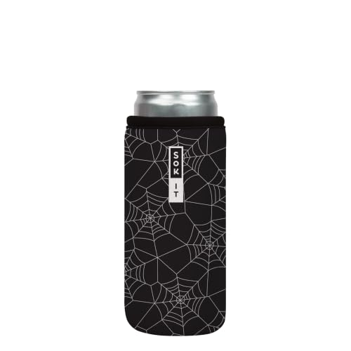 CanSok Sleeve for Beer & Soda Insulated Neoprene Cover (Spidey Sense / 12oz Slim Can Sleeve)