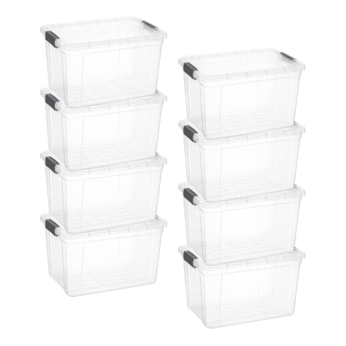 14.7 Quart Clear Plastic Storage Boxes with Lids (14.7 Quart)