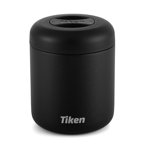Airtight Coffee Canister Compact Size for Outdoors (660ml / Black)