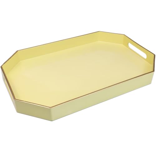 Yellow Plastic Serving Tray for Ottoman (C8 Yellow / 15.7" x 10.2" x 1.6")